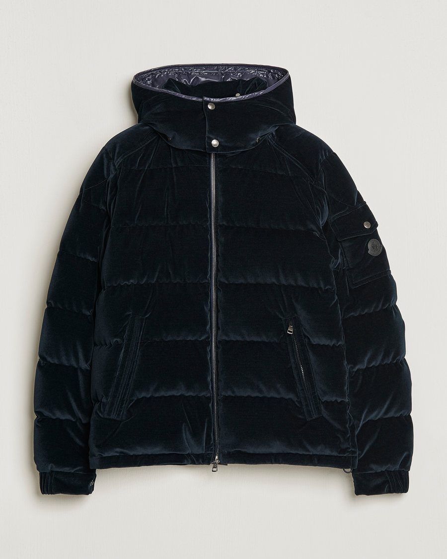 Homme | Manteaux Et Vestes | Moncler | Armorique Velvet Down Jacket Navy