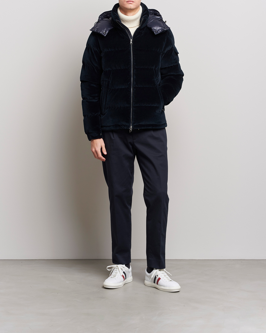 Homme | Manteaux Et Vestes | Moncler | Armorique Velvet Down Jacket Navy