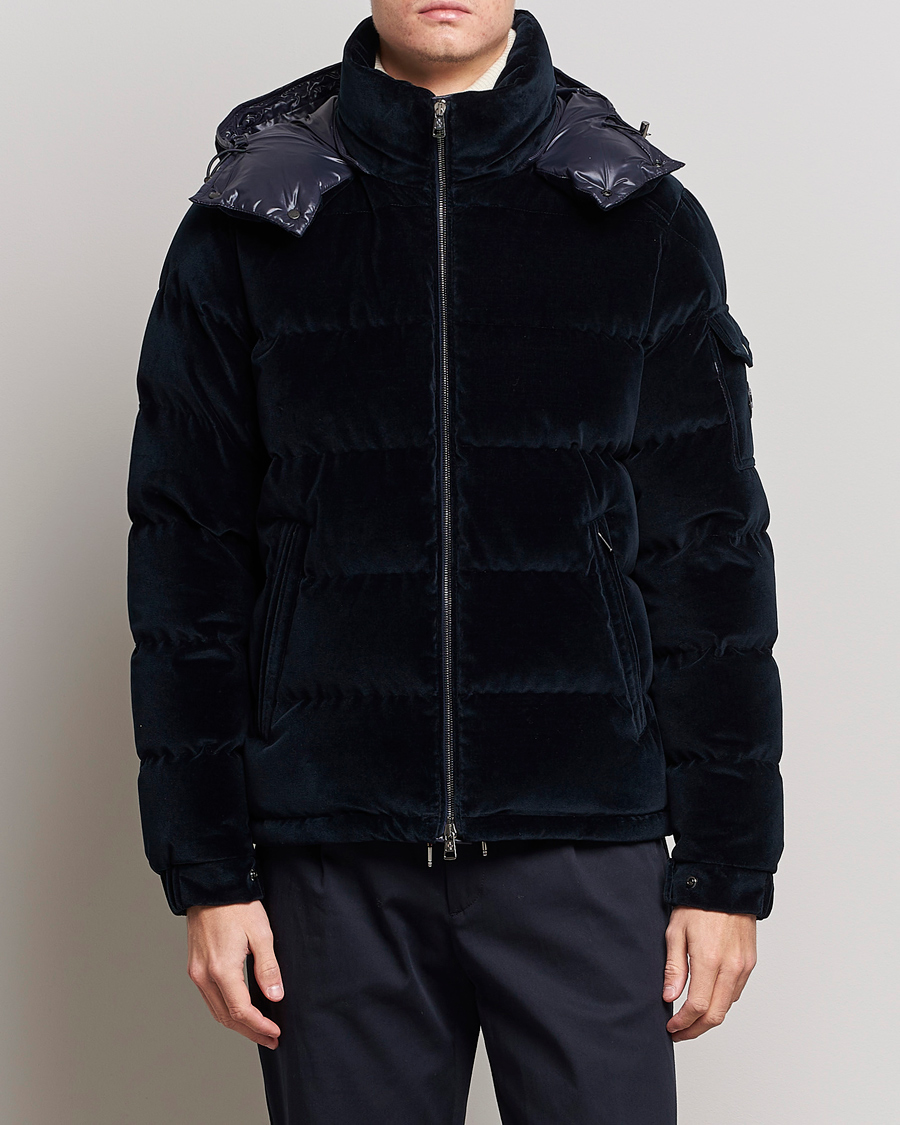 Homme | Manteaux Et Vestes | Moncler | Armorique Velvet Down Jacket Navy