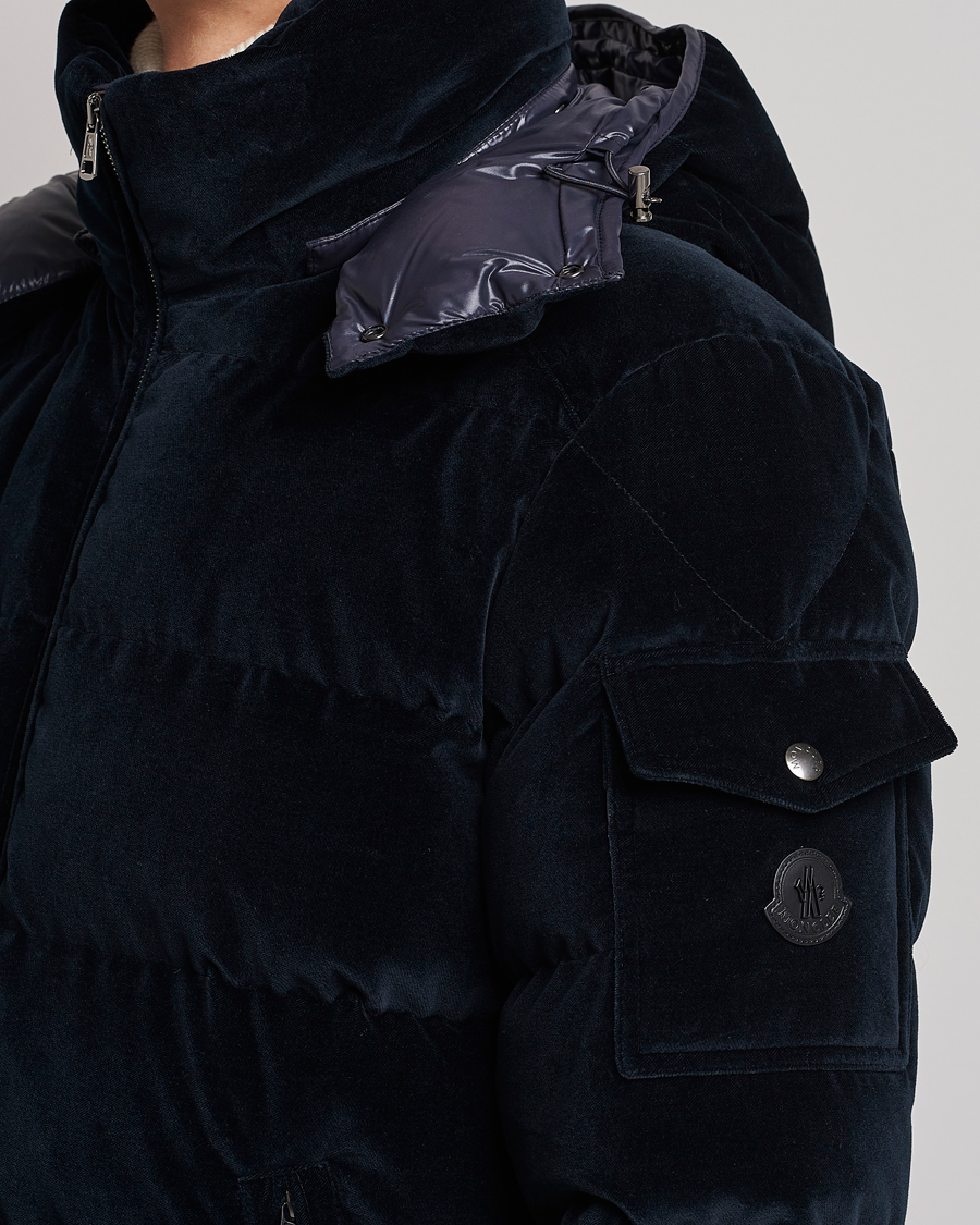 Homme | Manteaux Et Vestes | Moncler | Armorique Velvet Down Jacket Navy