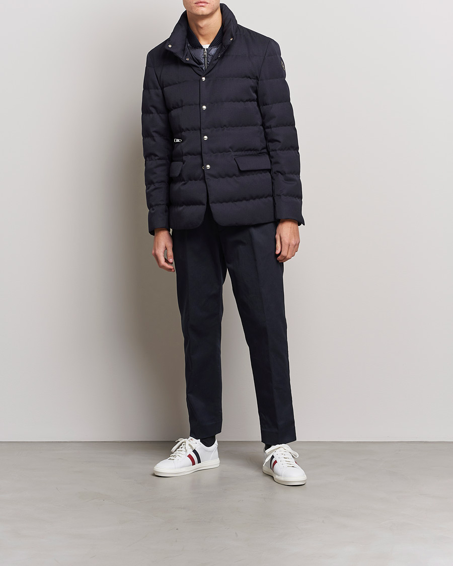 Homme | Manteaux Et Vestes | Moncler | Bess Flannel Down Blazer Navy