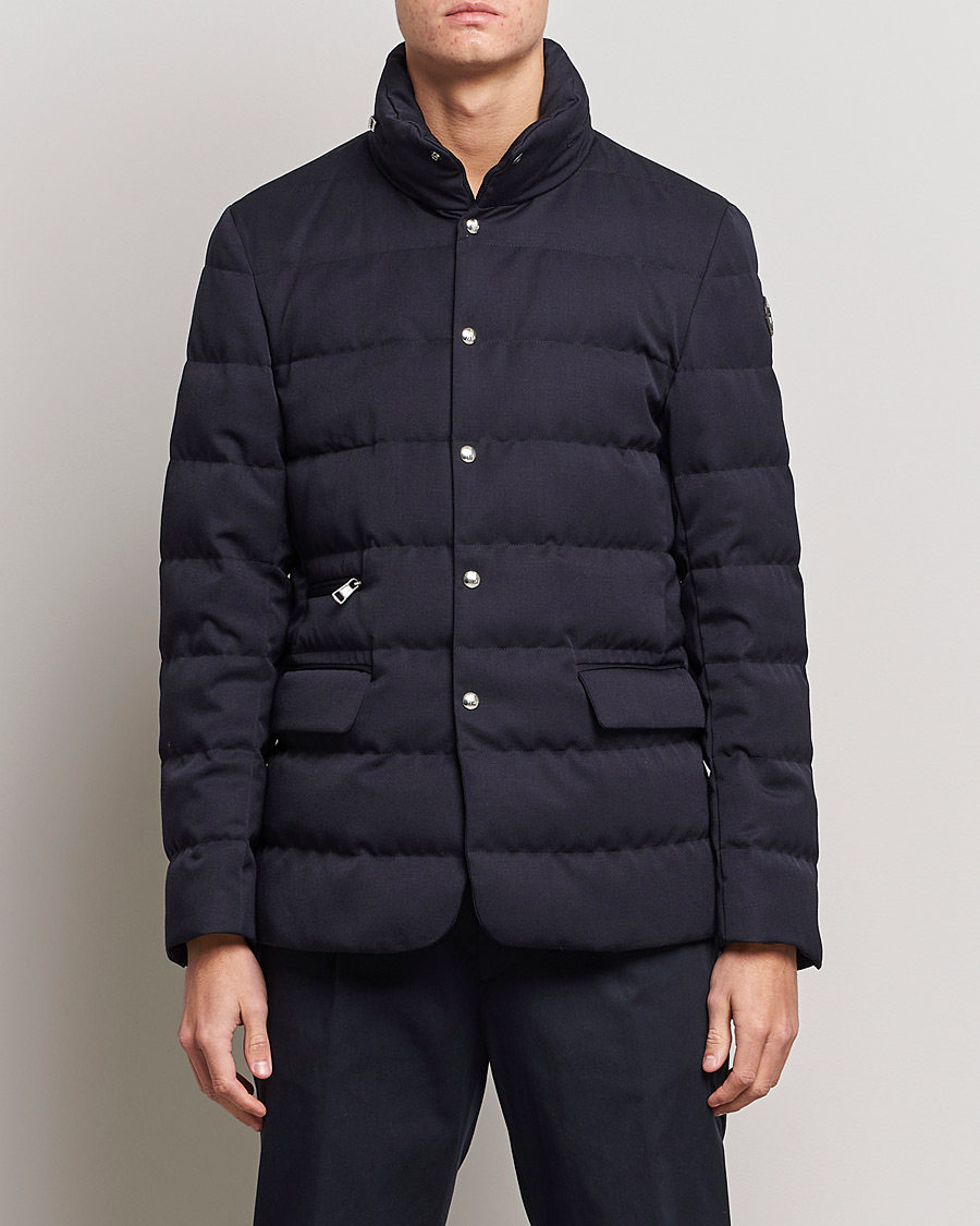 Homme | Manteaux Et Vestes | Moncler | Bess Flannel Down Blazer Navy