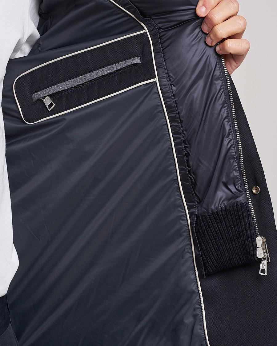 Homme | Manteaux Et Vestes | Moncler | Bess Flannel Down Blazer Navy