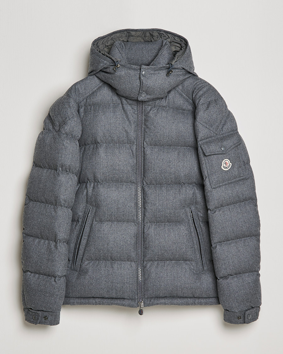 Homme | Manteaux Et Vestes | Moncler | Montgenevre Flannel Down Jacket Grey Melange