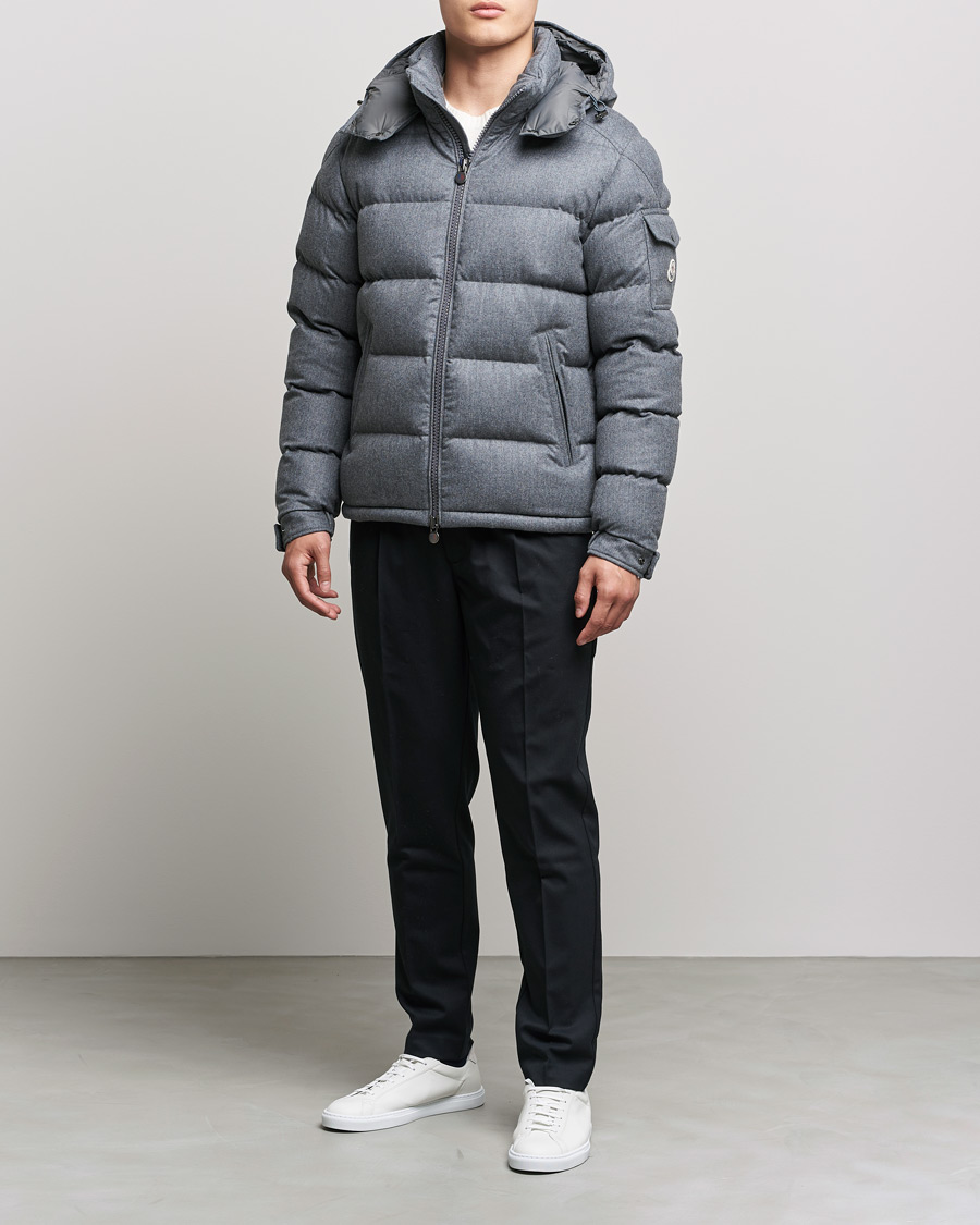 Homme | Manteaux Et Vestes | Moncler | Montgenevre Flannel Down Jacket Grey Melange