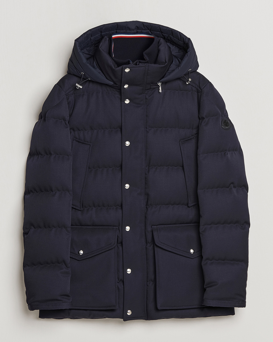 Homme | Manteaux Et Vestes | Moncler | Solidage Flannel Down Parka Navy
