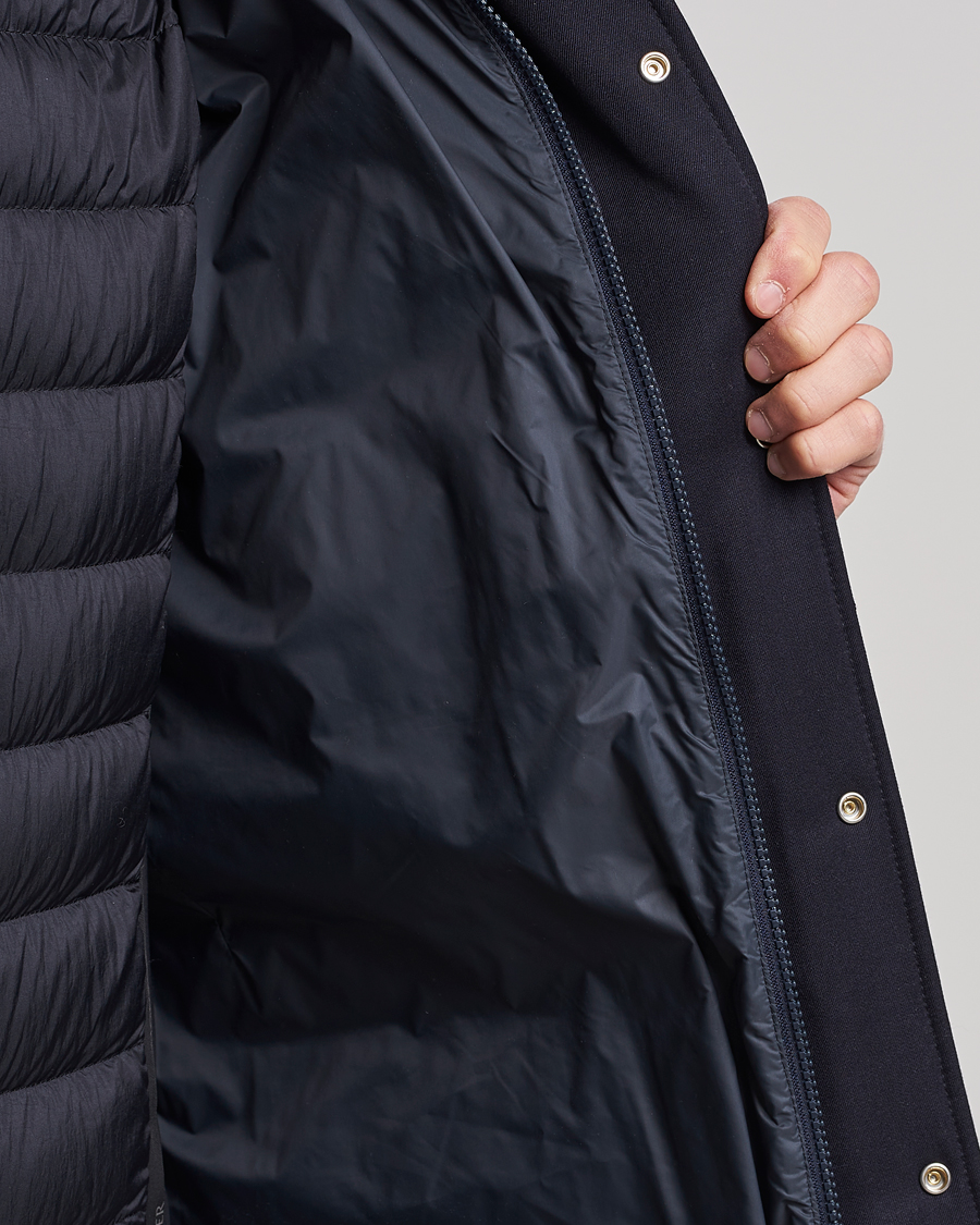 Homme | Manteaux Et Vestes | Moncler | Solidage Flannel Down Parka Navy