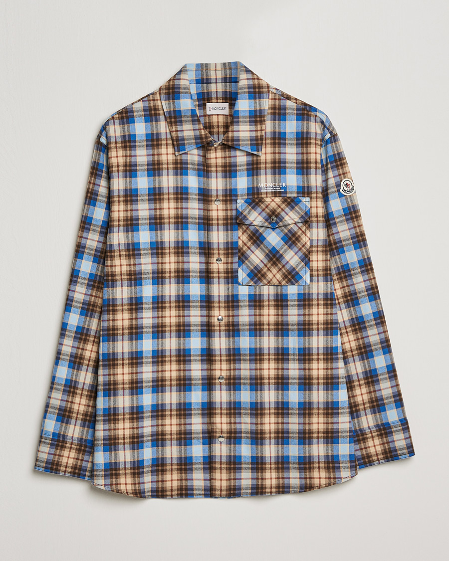 Homme | Chemises | Moncler | Checked Overshirt Beige