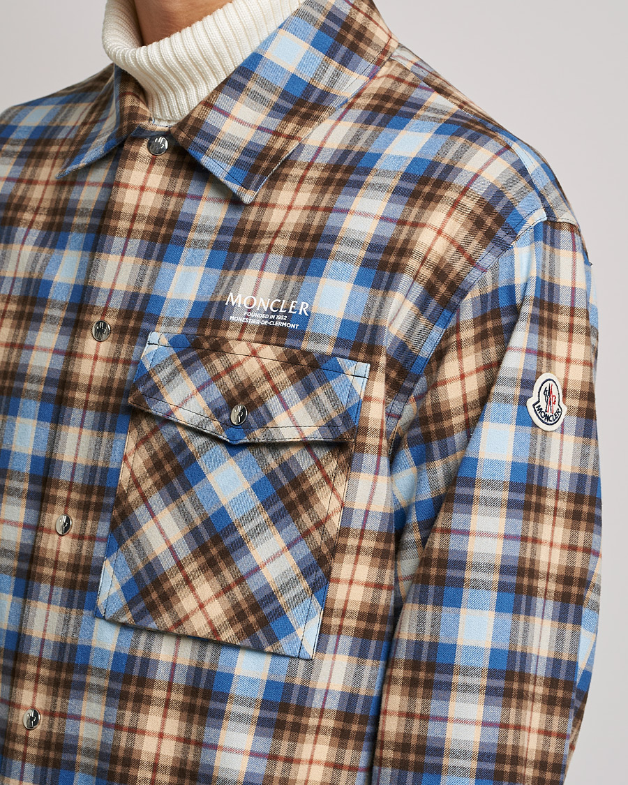 Homme | Chemises | Moncler | Checked Overshirt Beige