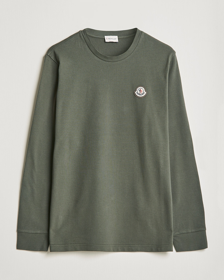 Homme | T-shirts | Moncler | Long Sleeve Logo Patch T-Shirt Grey