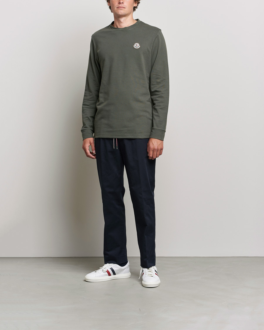 Homme | T-shirts | Moncler | Long Sleeve Logo Patch T-Shirt Grey