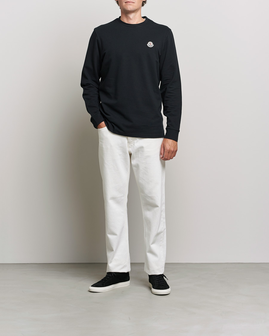 Homme | T-shirts | Moncler | Long Sleeve Logo Patch T-Shirt Black