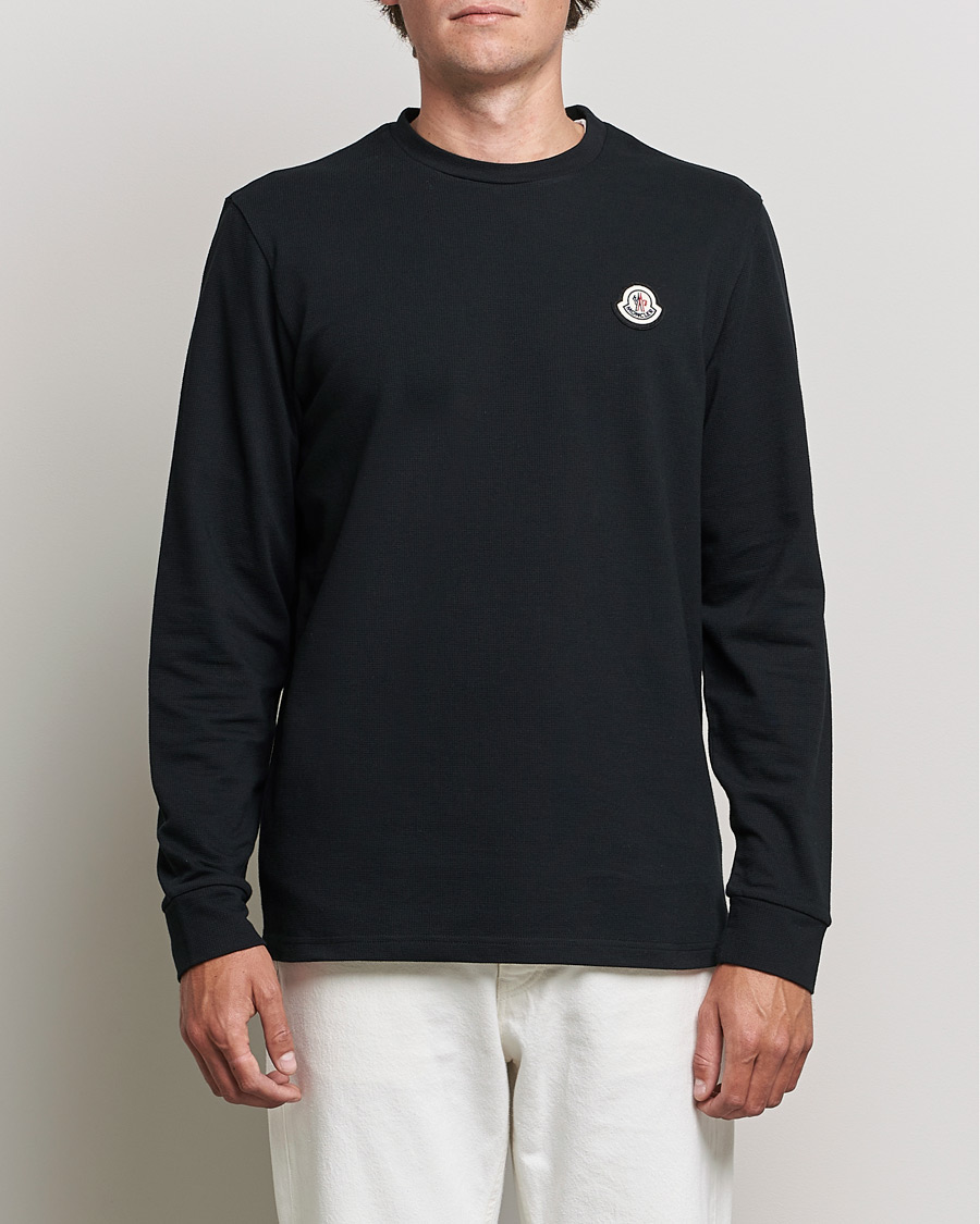 Homme | T-shirts | Moncler | Long Sleeve Logo Patch T-Shirt Black