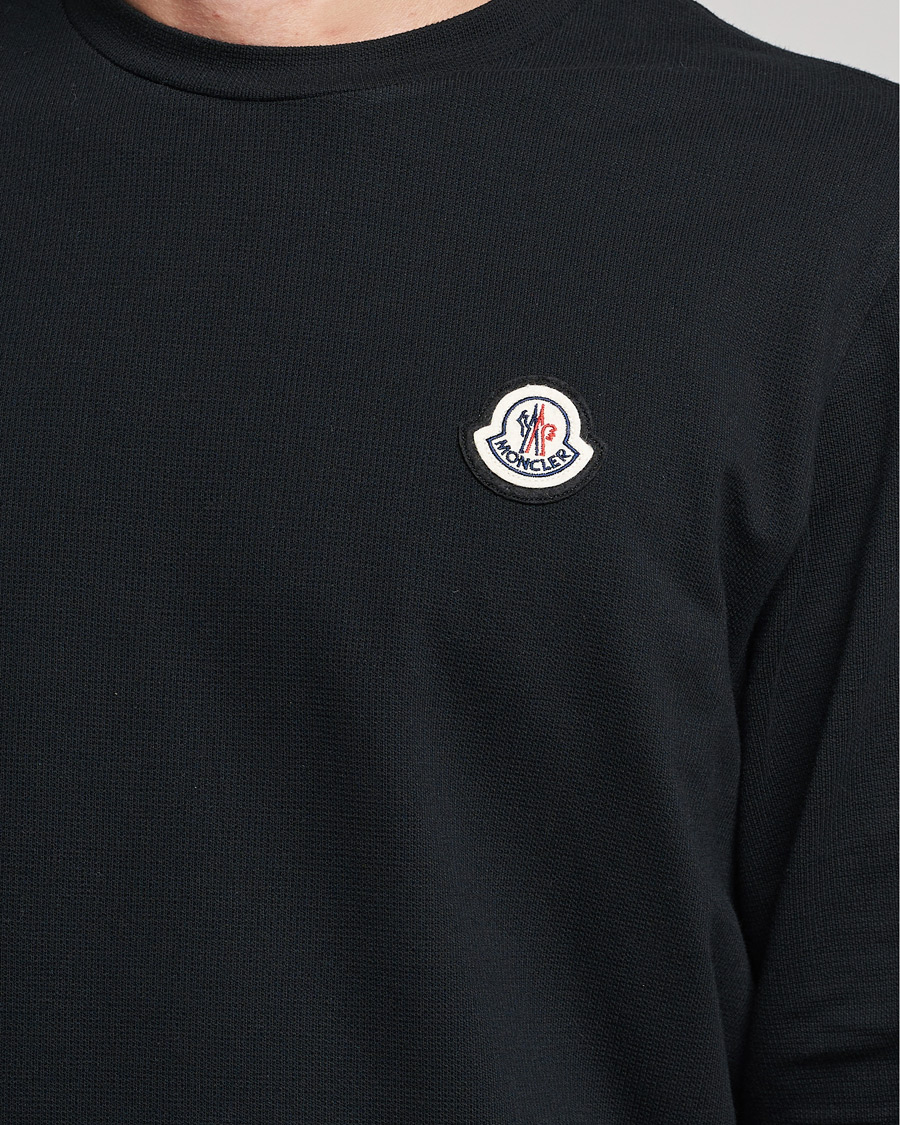 Homme | T-shirts | Moncler | Long Sleeve Logo Patch T-Shirt Black