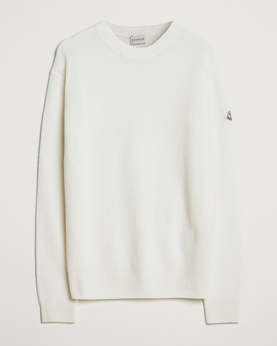 Homme | Pulls Et Tricots | Moncler | Cashmere Crew Neck Sweater White