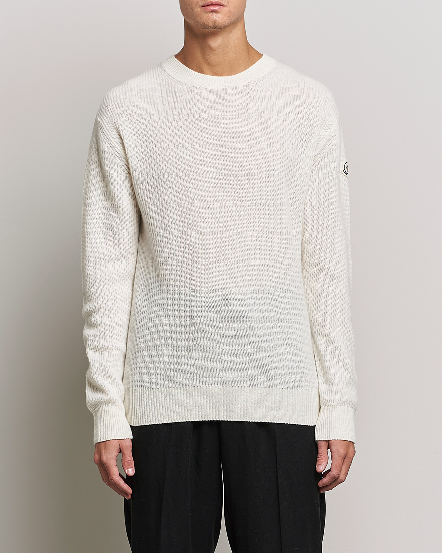Homme | Pulls Et Tricots | Moncler | Cashmere Crew Neck Sweater White