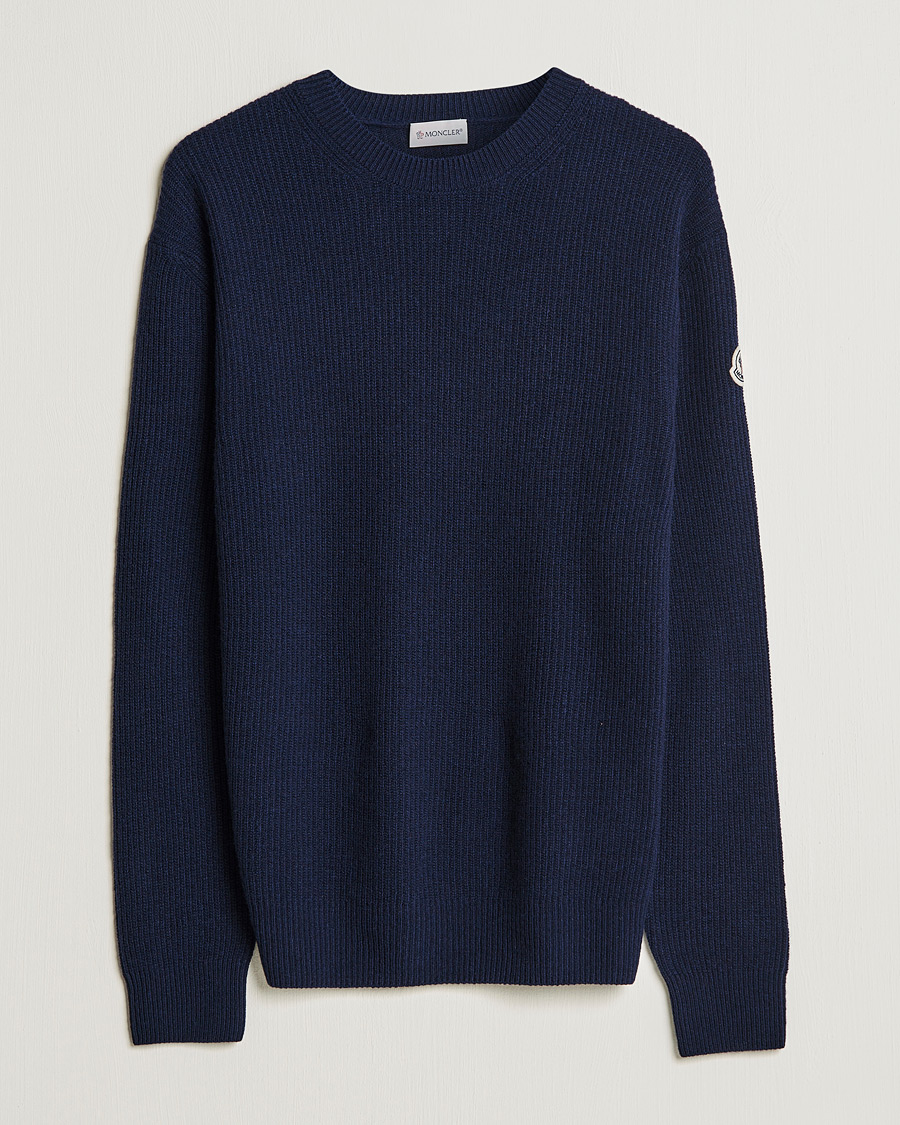 Homme | Pulls Et Tricots | Moncler | Cashmere Crew Neck Sweater Navy