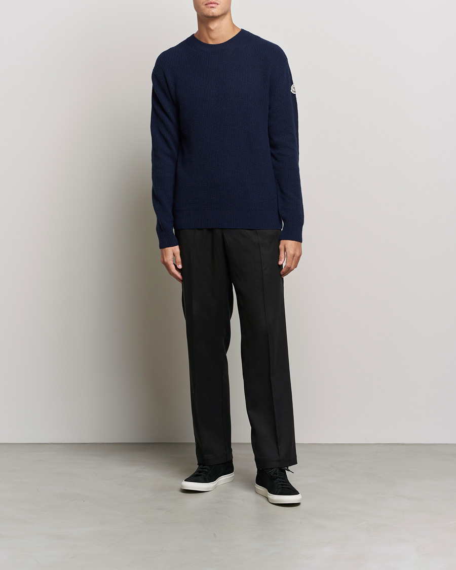 Homme | Pulls Et Tricots | Moncler | Cashmere Crew Neck Sweater Navy