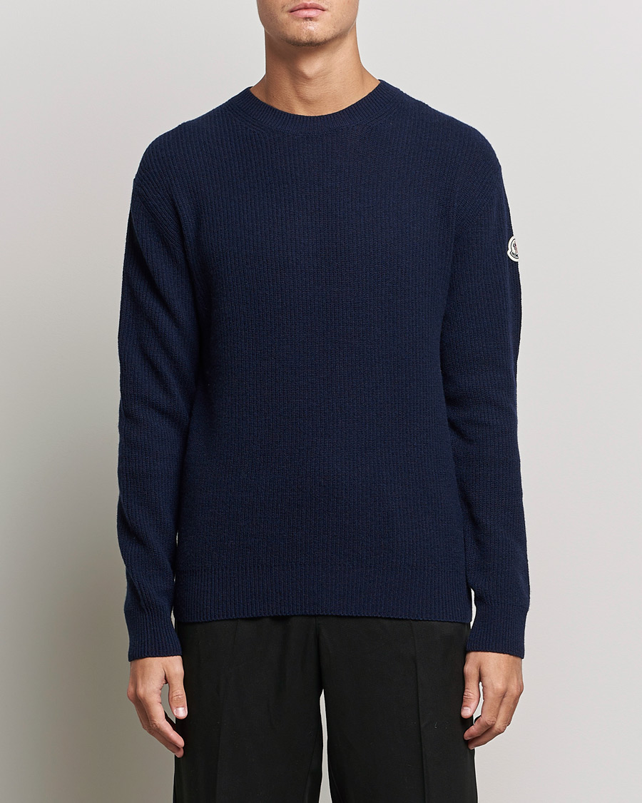 Homme | Pulls Et Tricots | Moncler | Cashmere Crew Neck Sweater Navy