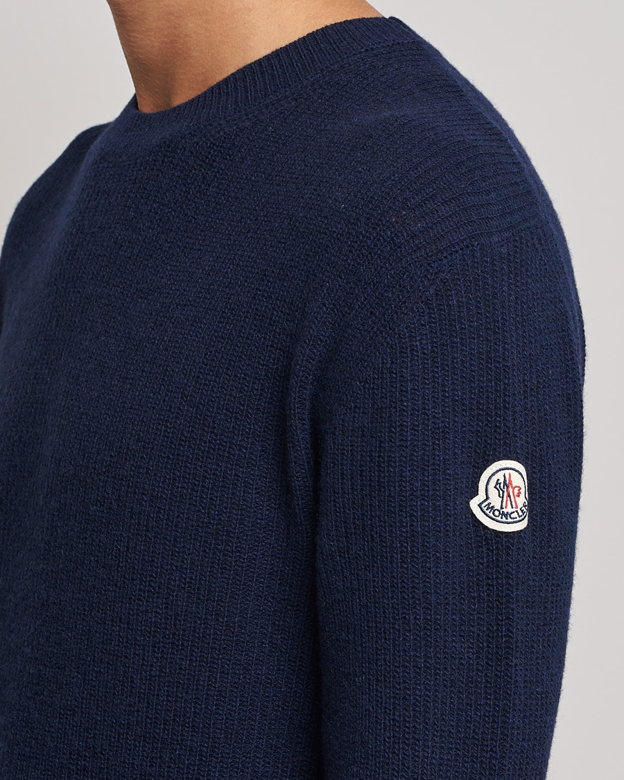 Homme | Pulls Et Tricots | Moncler | Cashmere Crew Neck Sweater Navy