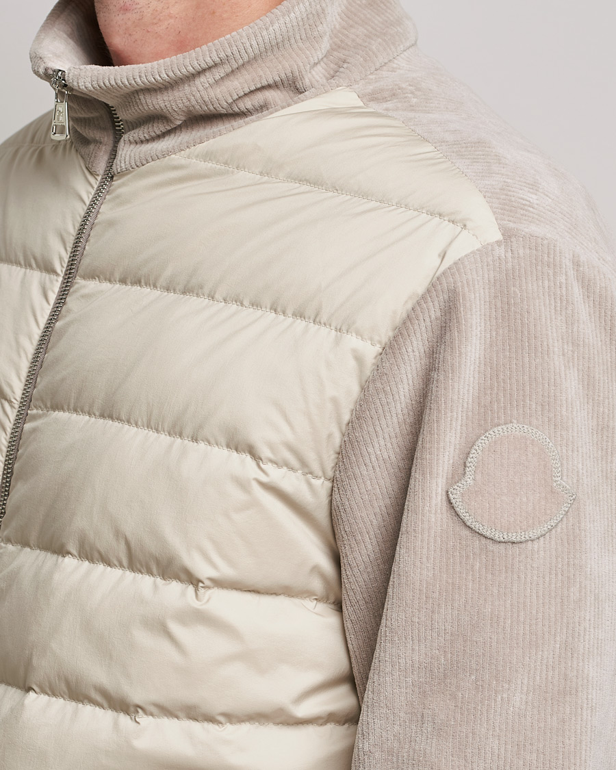 Homme | Pulls Et Tricots | Moncler | Corduroy Zip Cardigan Light Beige
