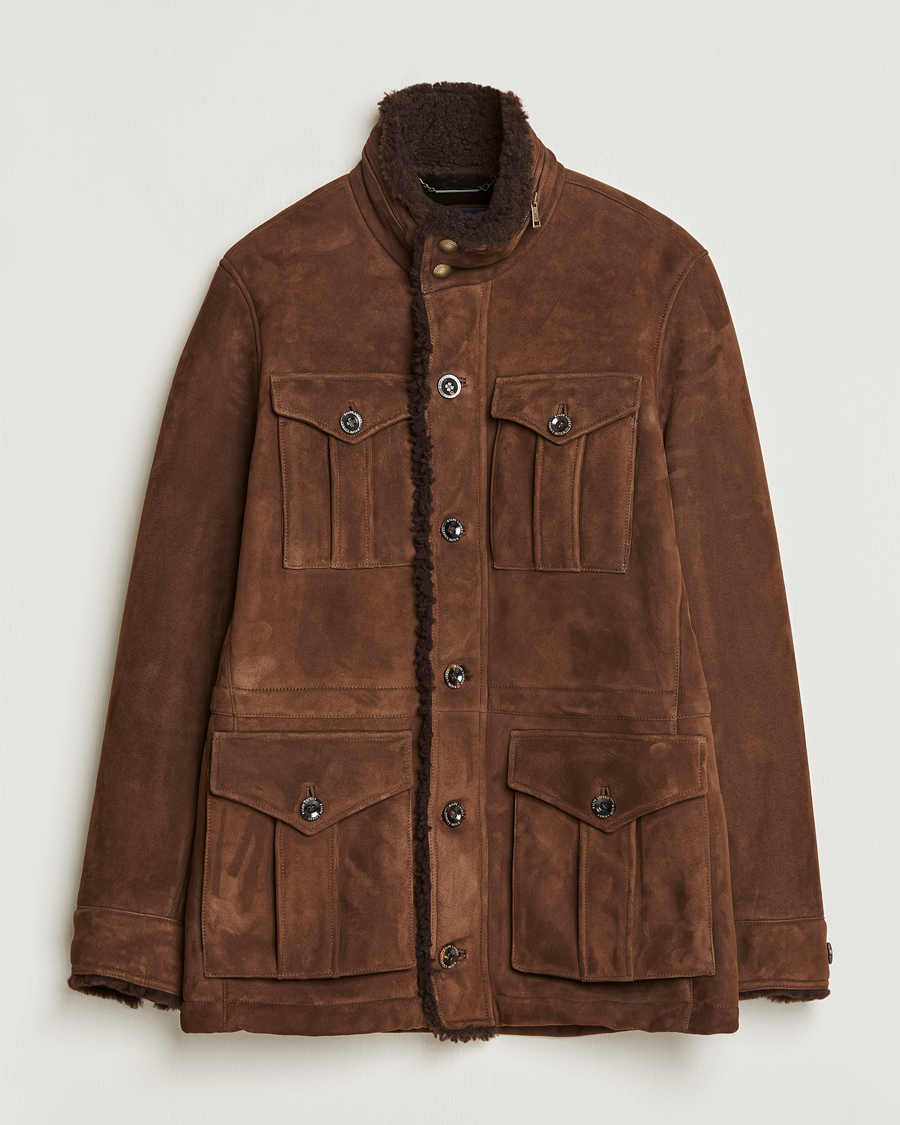Homme | Manteaux Et Vestes | Ralph Lauren Purple Label | Shearling Field Jacket Chestnut