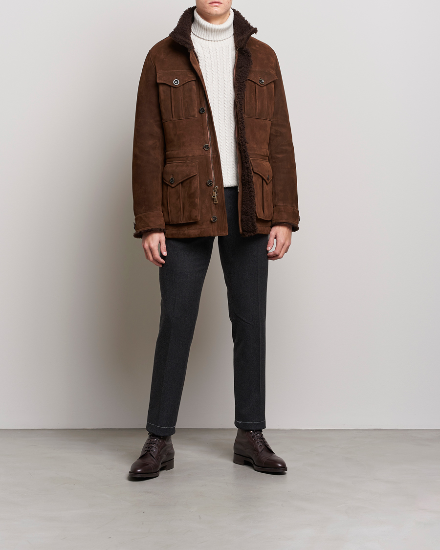 Homme | Manteaux Et Vestes | Ralph Lauren Purple Label | Shearling Field Jacket Chestnut