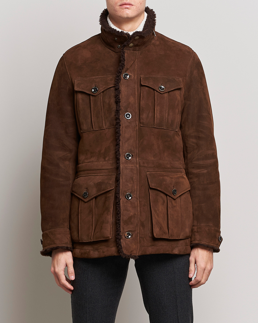 Homme | Manteaux Et Vestes | Ralph Lauren Purple Label | Shearling Field Jacket Chestnut