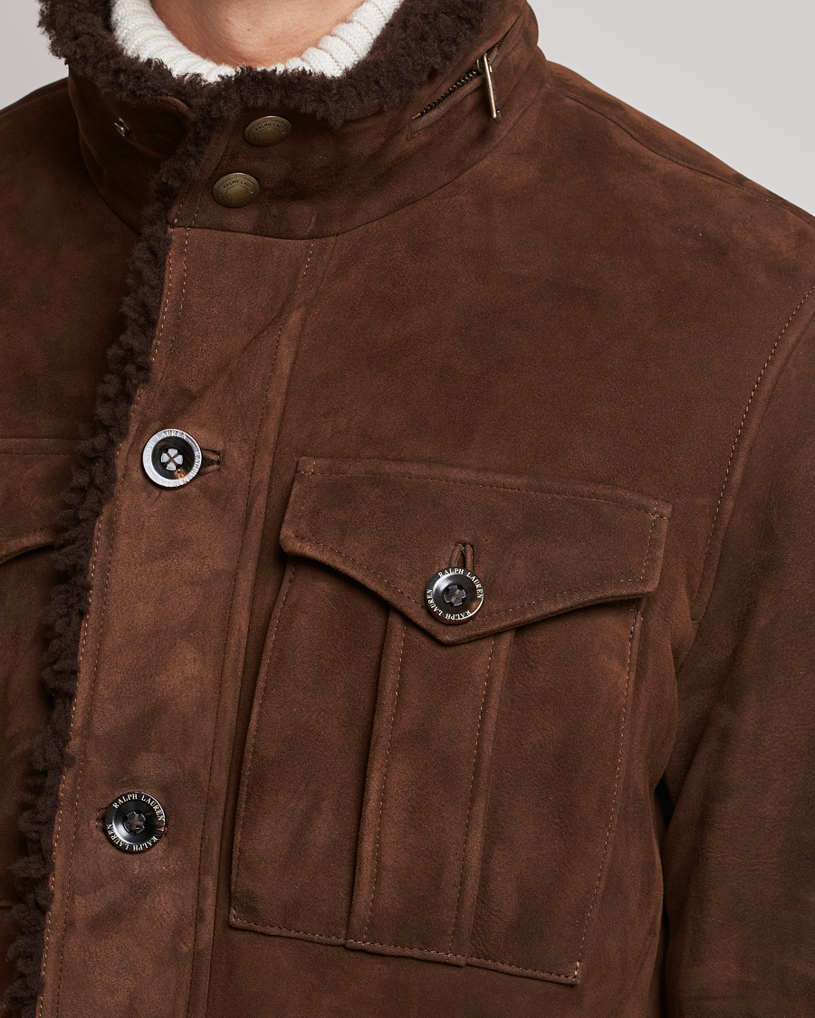 Homme | Manteaux Et Vestes | Ralph Lauren Purple Label | Shearling Field Jacket Chestnut