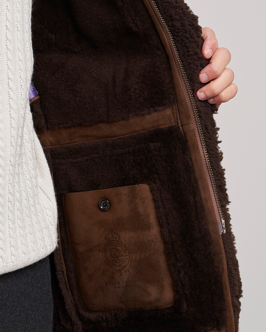 Homme | Manteaux Et Vestes | Ralph Lauren Purple Label | Shearling Field Jacket Chestnut