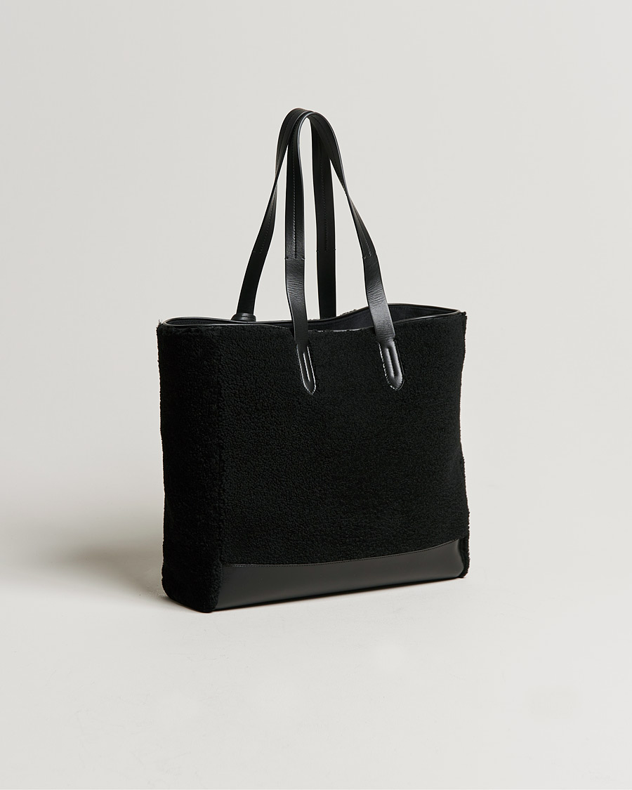 Homme | Ralph Lauren Purple Label Shearling Tote Bag Black | Ralph Lauren Purple Label | Shearling Tote Bag Black
