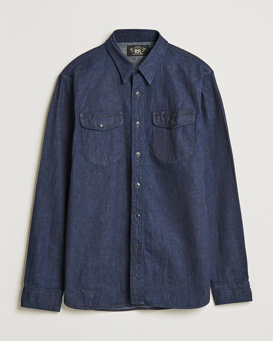 Homme | Chemises | RRL | Preston Denim Work Shirt Rinse Wash