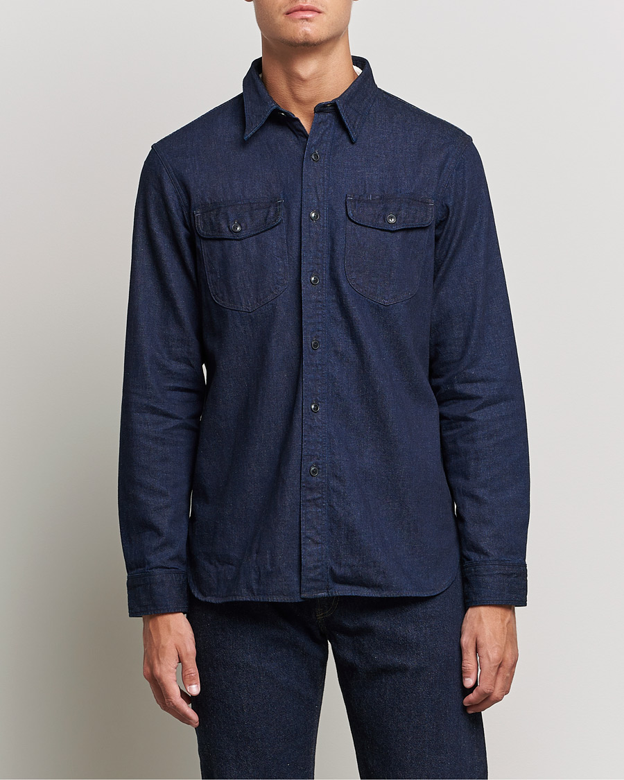 Homme | Chemises | RRL | Preston Denim Work Shirt Rinse Wash