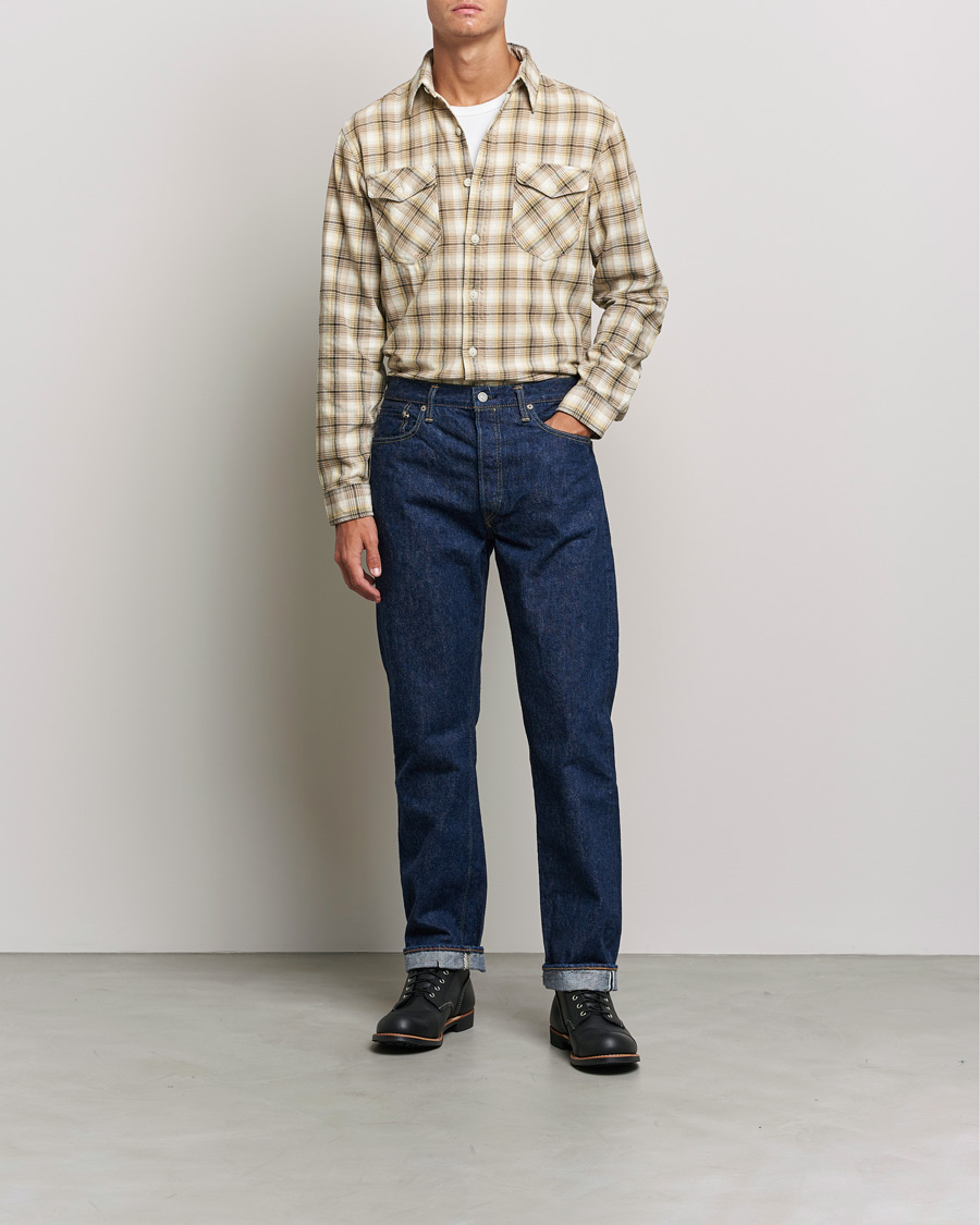 Homme | Chemises | RRL | Lee Checked Workshirt Tan