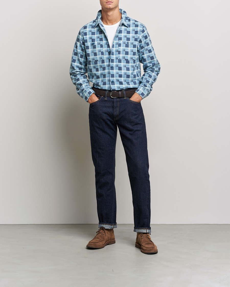 Homme | Chemises | RRL | Universal Camp Shirt Blue Check