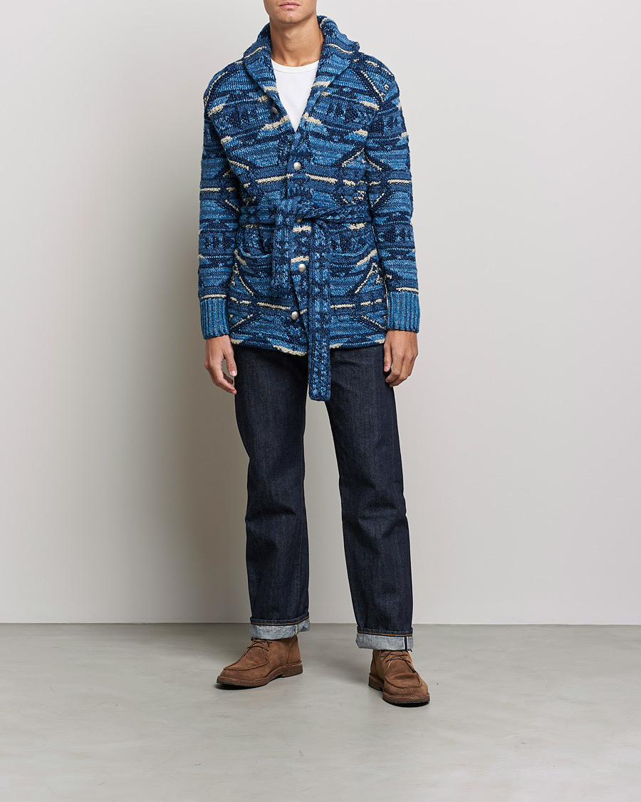 Homme | Pulls Et Tricots | RRL | Ranch Shawl Collar Cardigan Indigo Multi