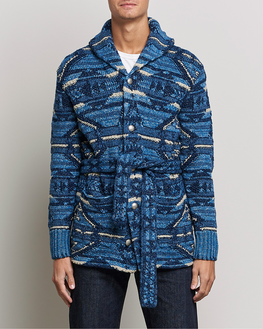 Homme | Pulls Et Tricots | RRL | Ranch Shawl Collar Cardigan Indigo Multi