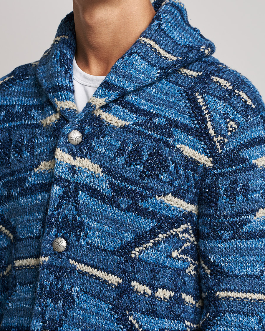 Homme | Pulls Et Tricots | RRL | Ranch Shawl Collar Cardigan Indigo Multi