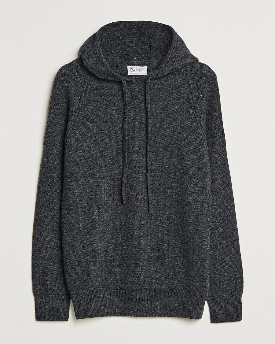 Homme | Pulls Et Tricots | Johnstons of Elgin | Seamless Cashmere Hoodie Carbon