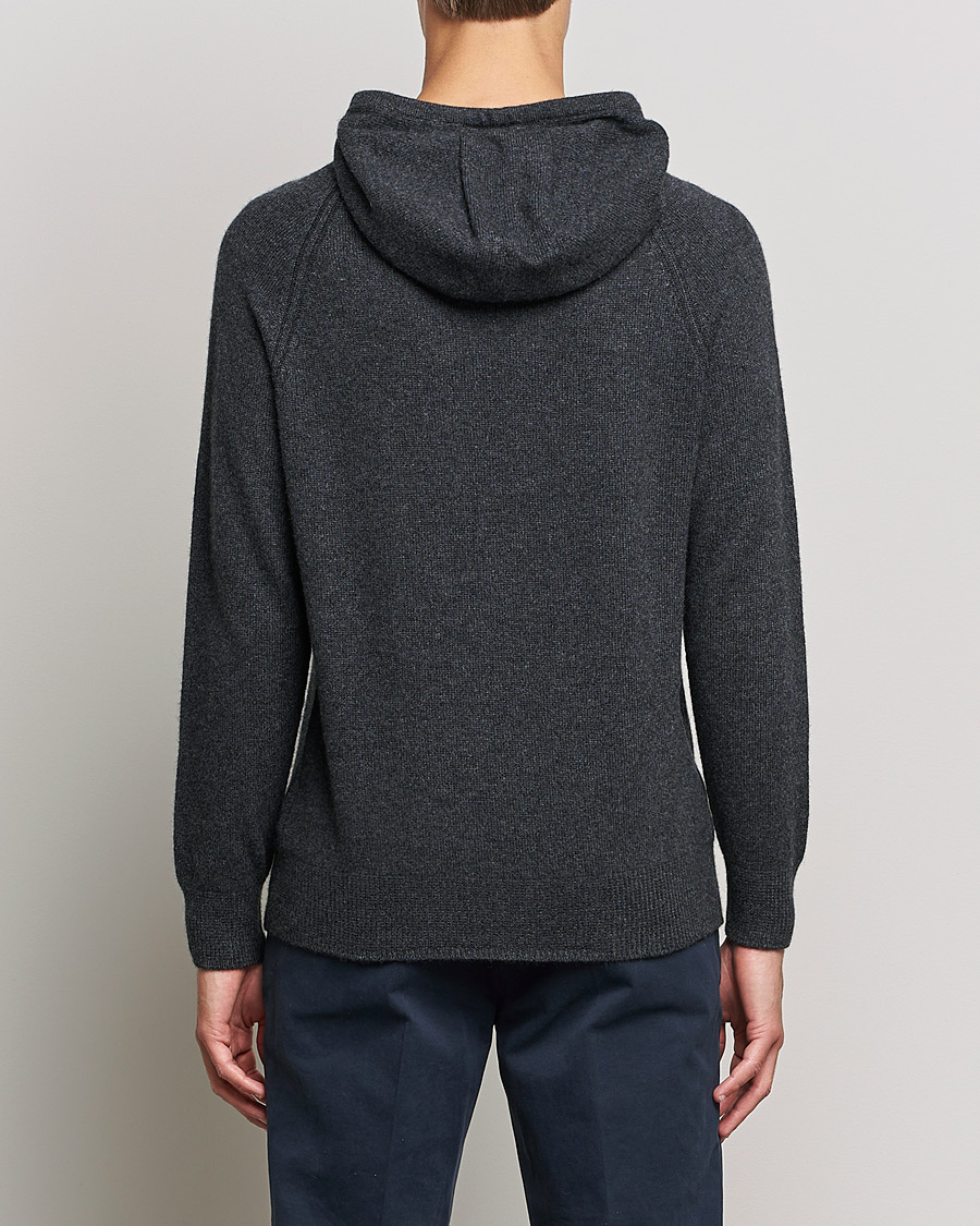 Homme | Pulls Et Tricots | Johnstons of Elgin | Seamless Cashmere Hoodie Carbon