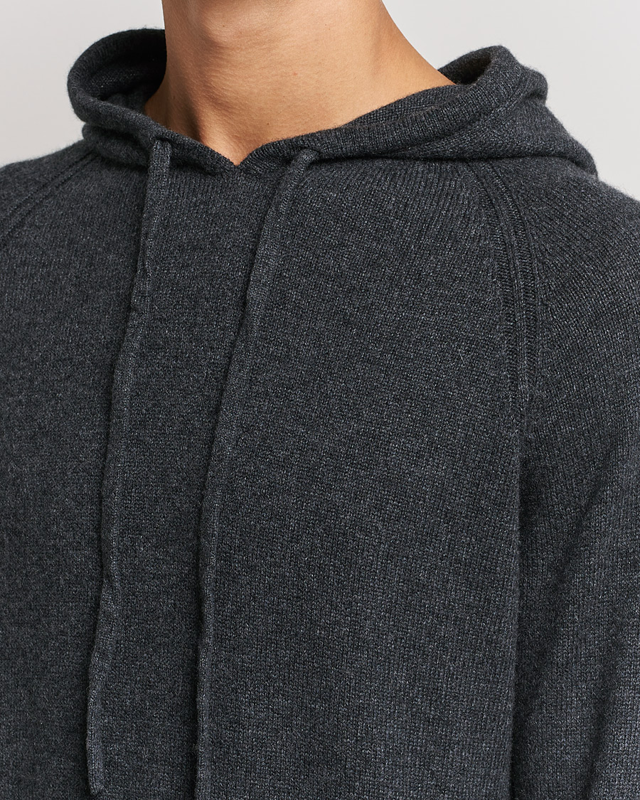 Homme | Pulls Et Tricots | Johnstons of Elgin | Seamless Cashmere Hoodie Carbon