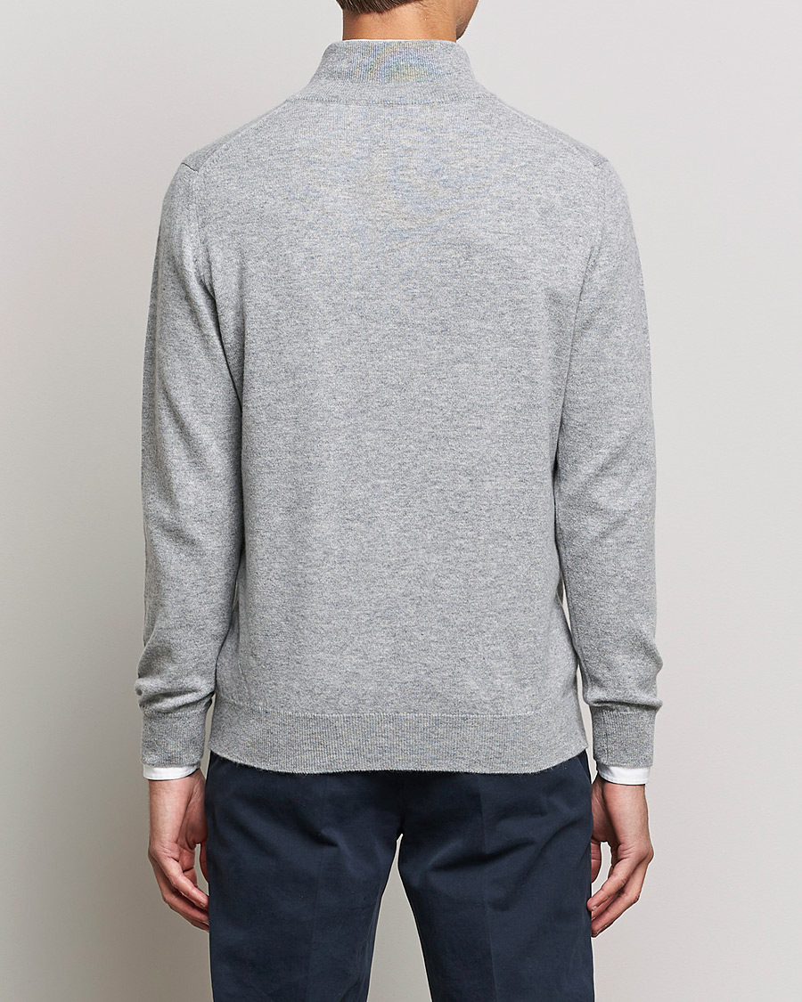 Homme | Pulls Et Tricots | Johnstons of Elgin | 2-Ply Cashmer Half Zip Silver