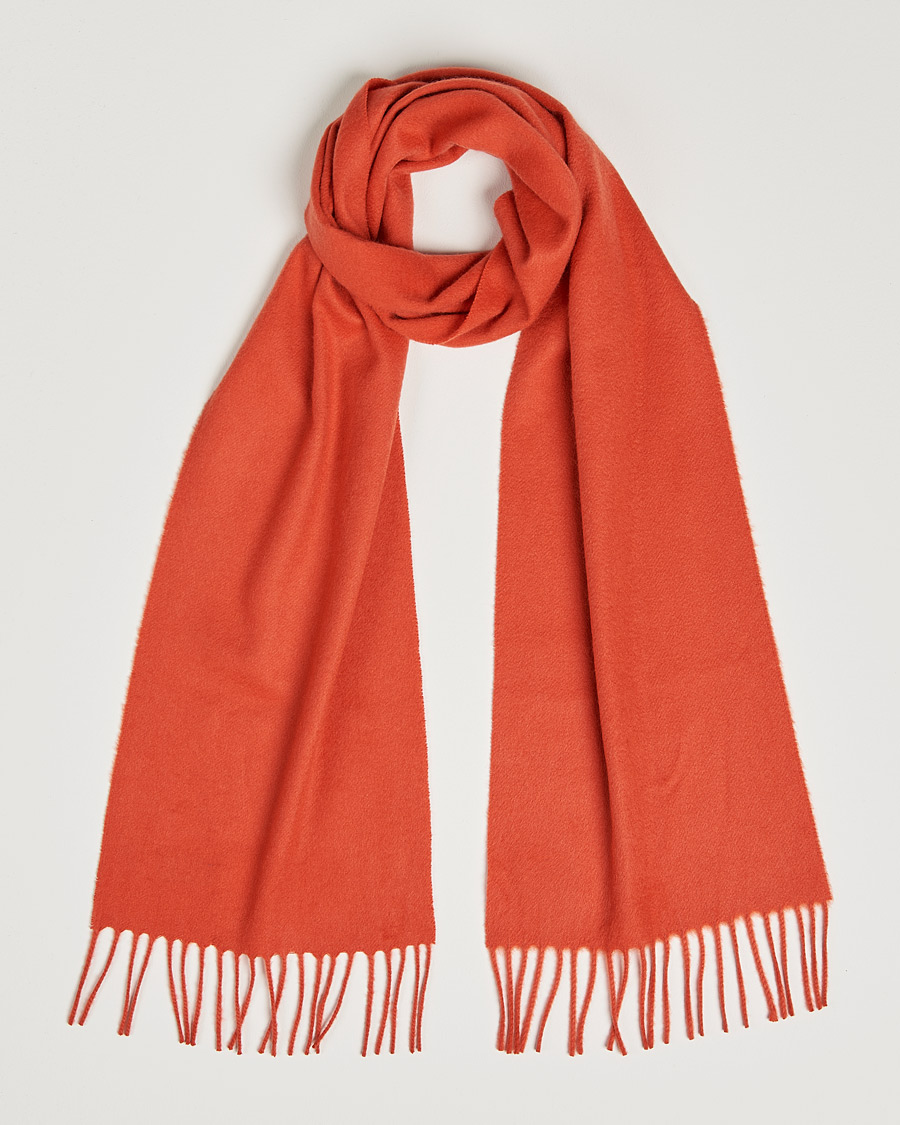 Homme | Johnstons of Elgin Cashmere Scarf Orange | Johnstons of Elgin | Cashmere Scarf Orange