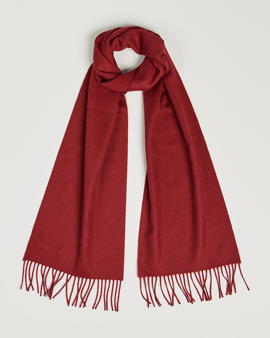 Homme | Johnstons of Elgin Cashmere Scarf Wine | Johnstons of Elgin | Cashmere Scarf Wine