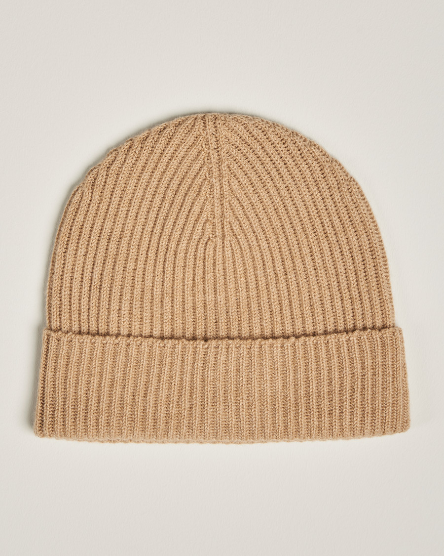 Homme | Johnstons of Elgin Cashmere Ribbed Hat Camel | Johnstons of Elgin | Cashmere Ribbed Hat Camel