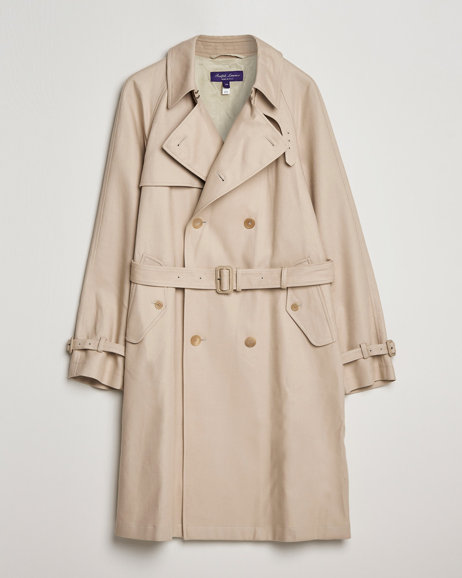 Homme | Manteaux Et Vestes | Ralph Lauren Purple Label | Classic Trench Coat Khaki Stone