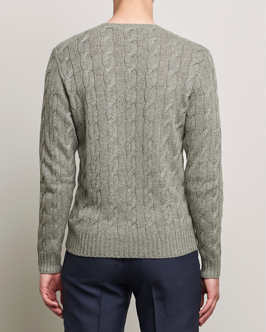 Homme | Pulls Et Tricots | Ralph Lauren Purple Label | Cashmere Cable Crewneck Light Grey