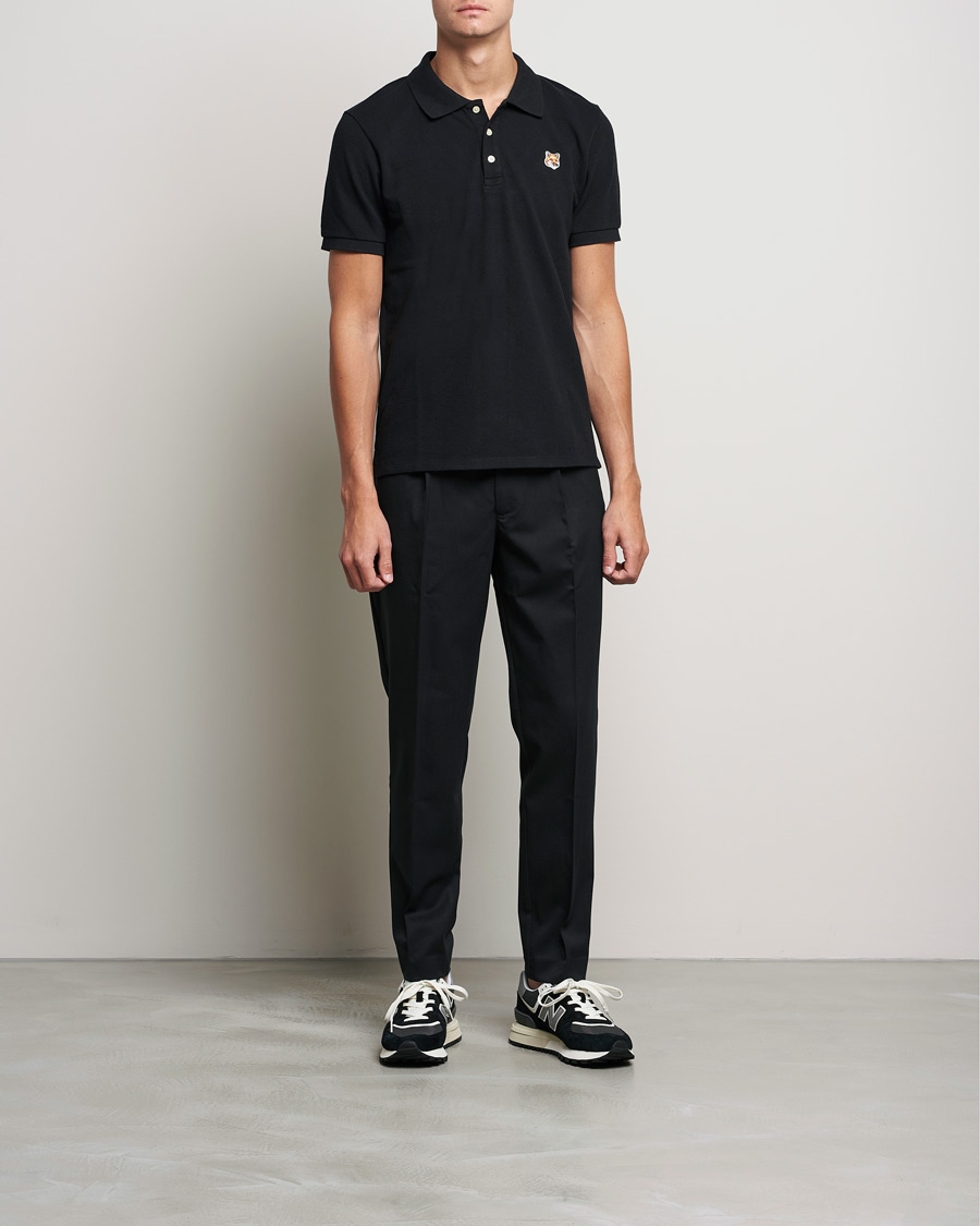 Homme | Polos | Maison Kitsuné | Fox Head Polo Black