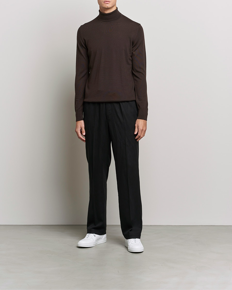 Homme | Pulls Et Tricots | Samsøe Samsøe | Samsøe & Samsøe Flemming Superfine Merino Wool Roll Neck Mole