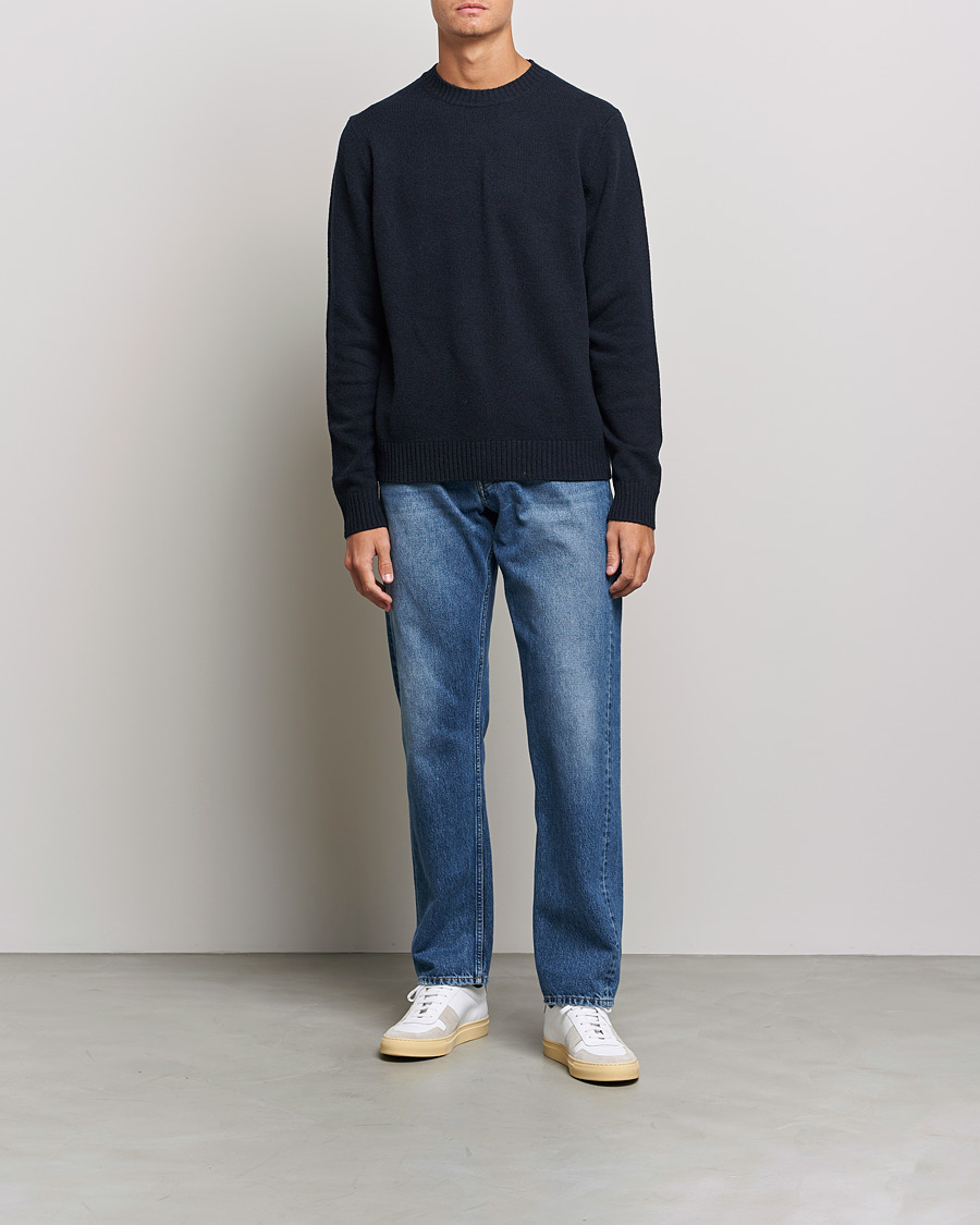 Homme | Pulls Et Tricots | Samsøe Samsøe | Sylli Wool Crew Neck Salute Navy